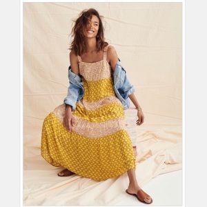 Madewell Print-Mix Tiered Midi Dress Jaipur Floral